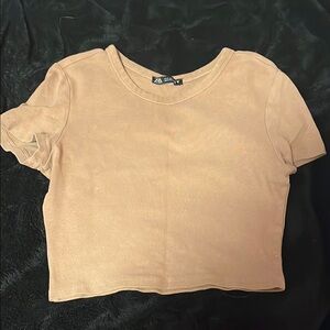 Zara Tan Crop Top